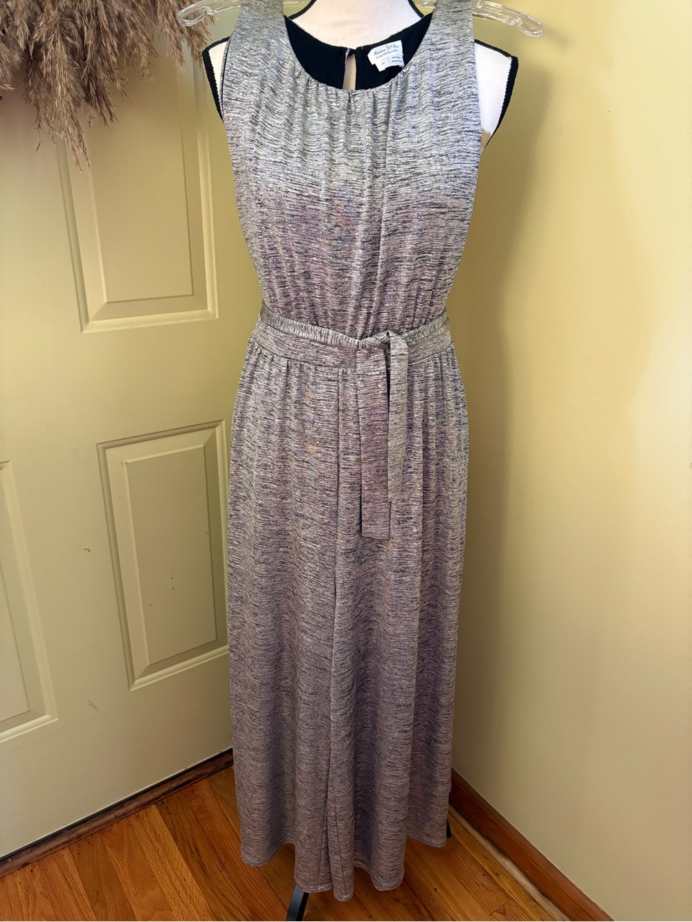 ANTHRO Silver Metallic Alchemist Jumpsuit size Petite L